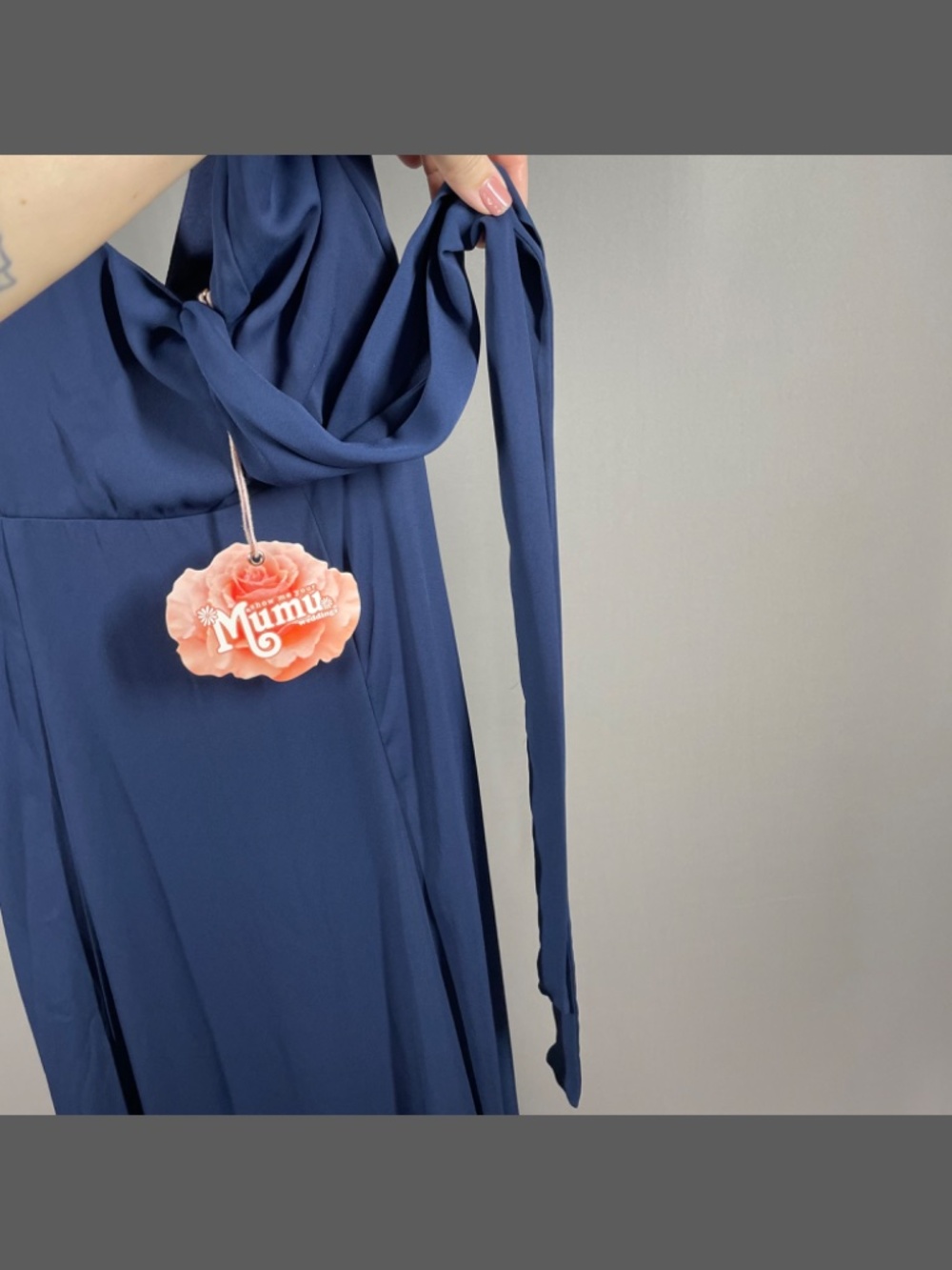 NEW Show Me Your Mumu Dress Womens Small blue crepe maxi cocktail wedding formal - Picture 9 of 12